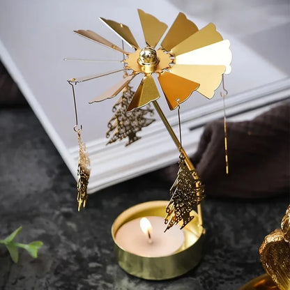 Metal Rotating Candle Holder