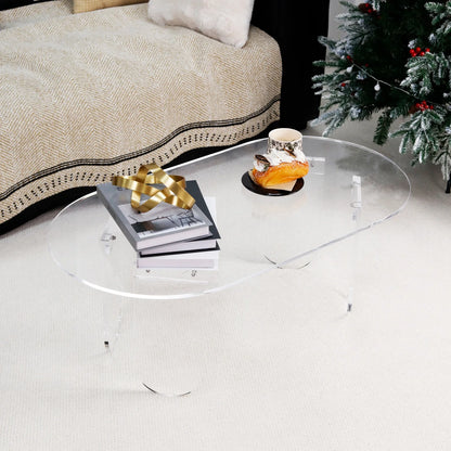 Iridescent Acrylic Oval Coffee Table