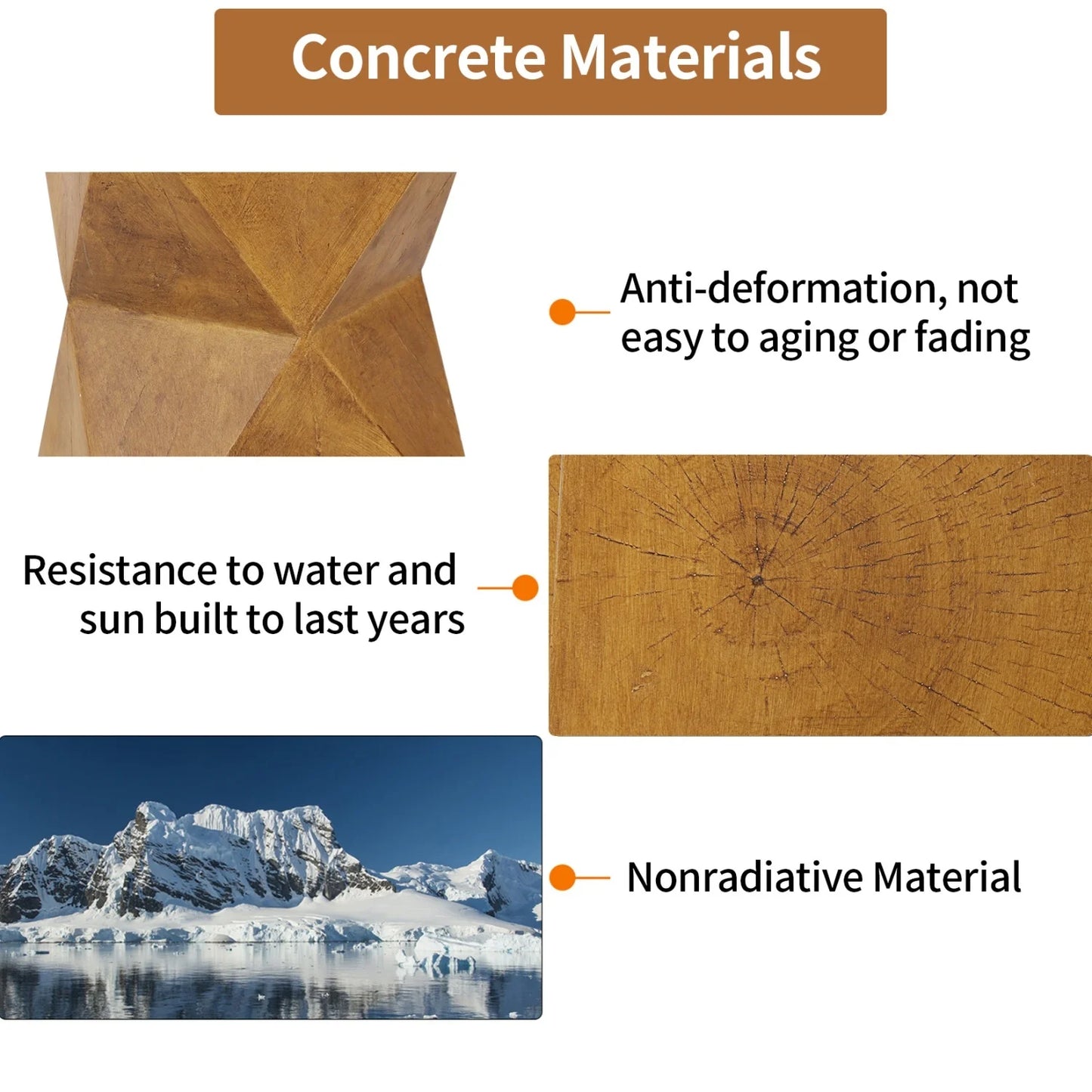 Modern Concrete Accent Table